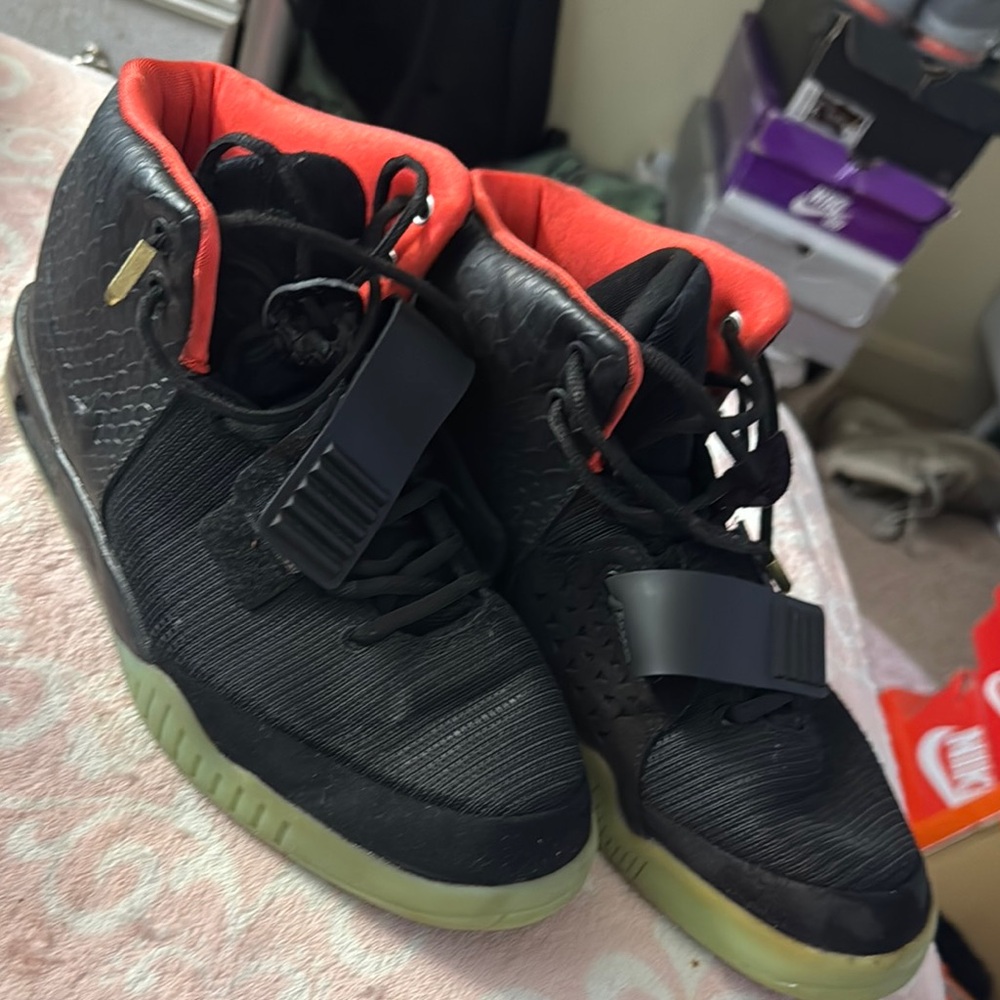 Black and Red High-Top Sneakers
